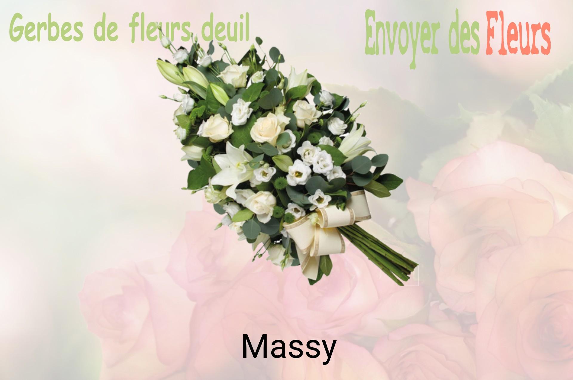 Gerbe de fleurs de deuil livrée à Massy